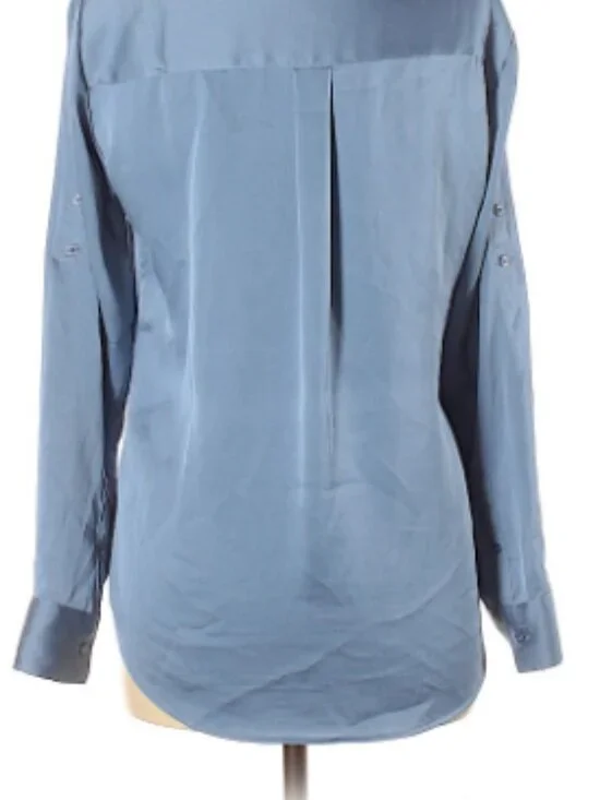 Express Profession Work Button Down Collared Shirt M Blue - Picture 3 of 3